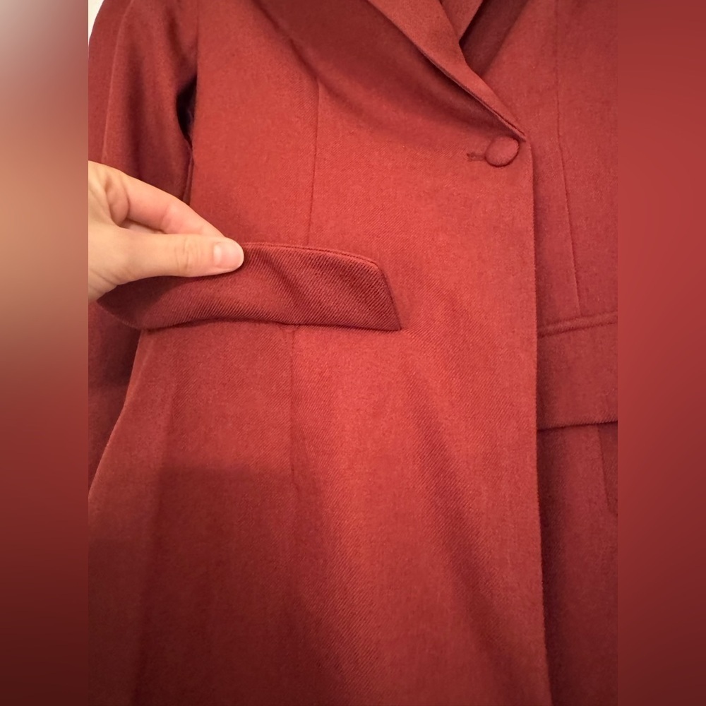 Pretty Little Things Burgundy Women’s Blazer, Women’s Maroon Blazer - Picture 5 of 14